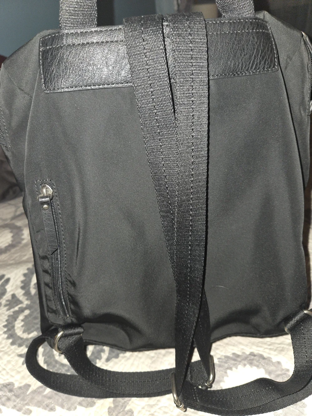 Black Compact Travel Backpack Tote - The Sak